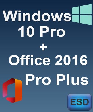 Windows 10 Professional + Office 2016 Pro Plus